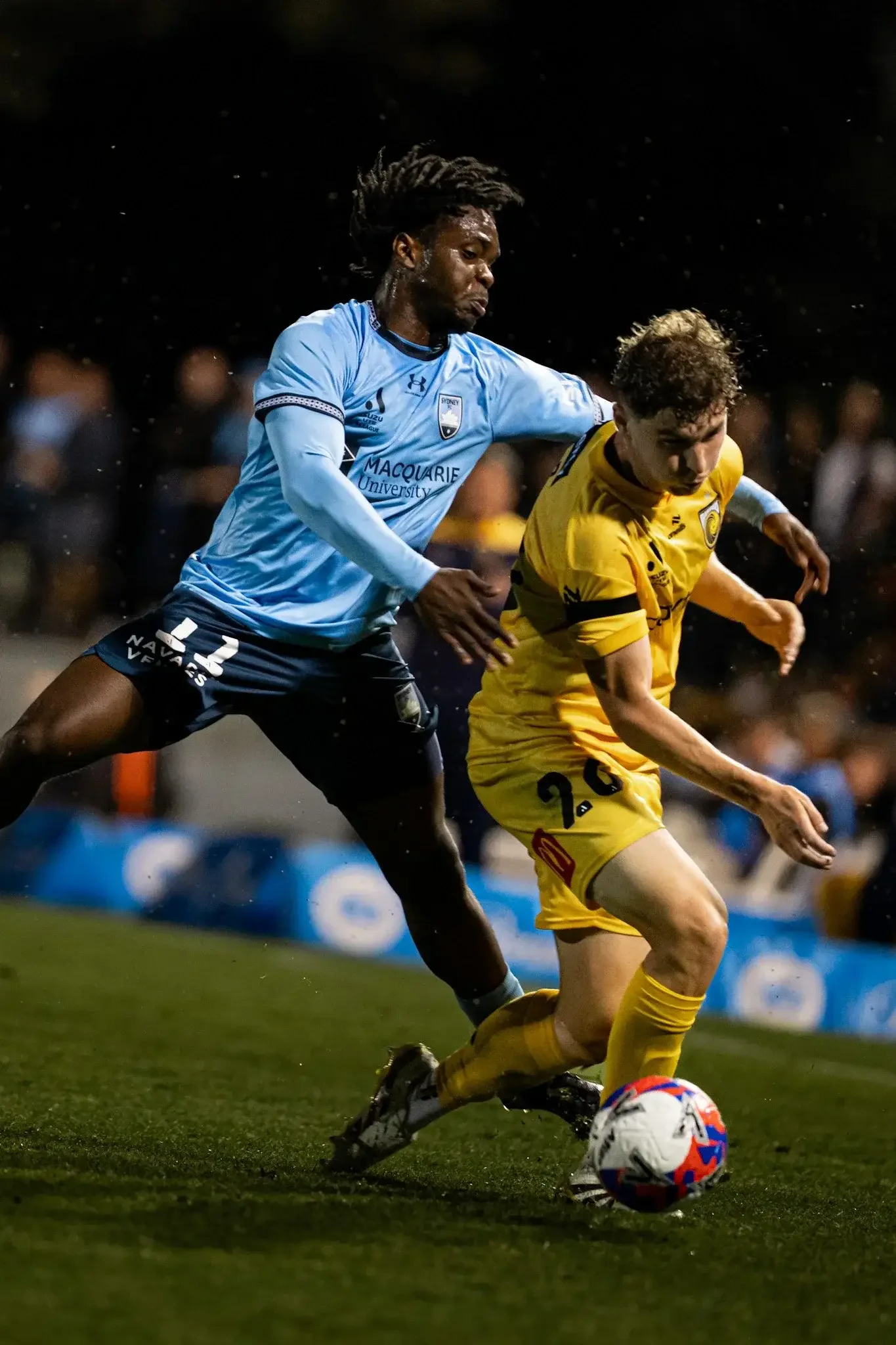 Players compete for the ball