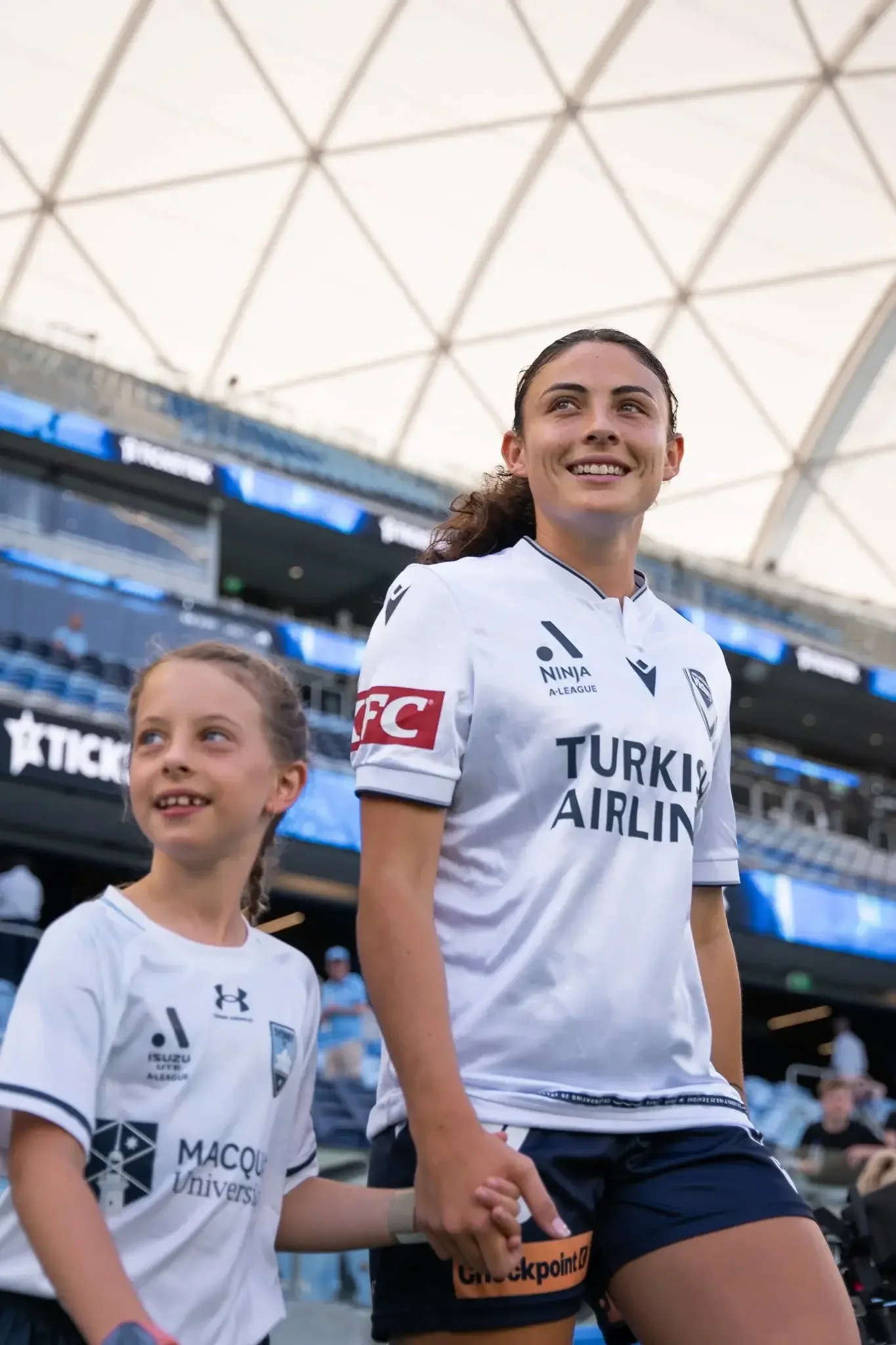 Young supporters at the stadium