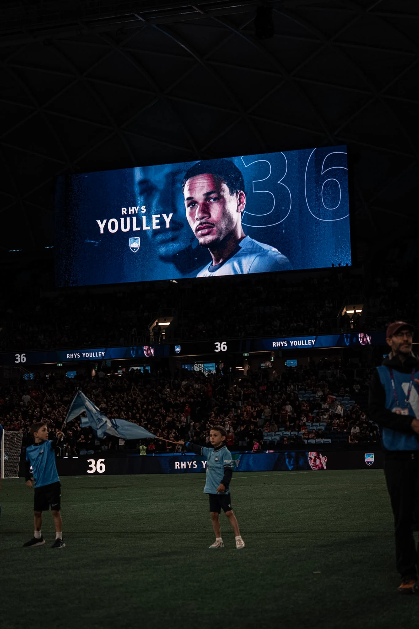 Stadium screen on match night