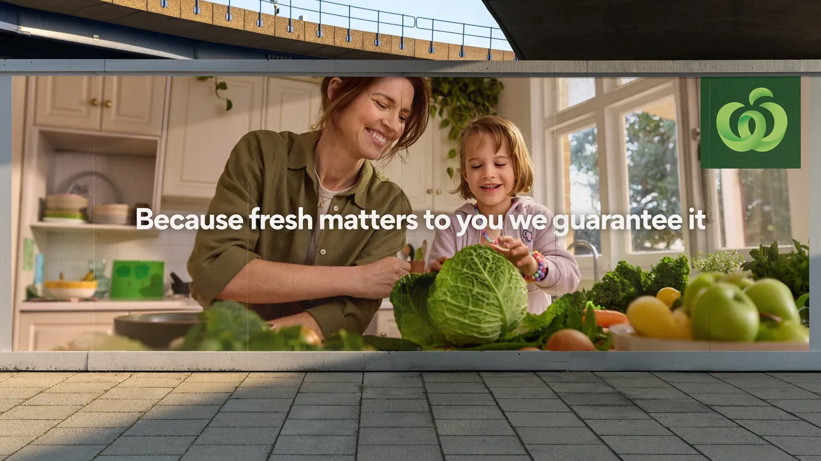 Because fresh matters to you we guarantee it: Woolworths outdoor advertising