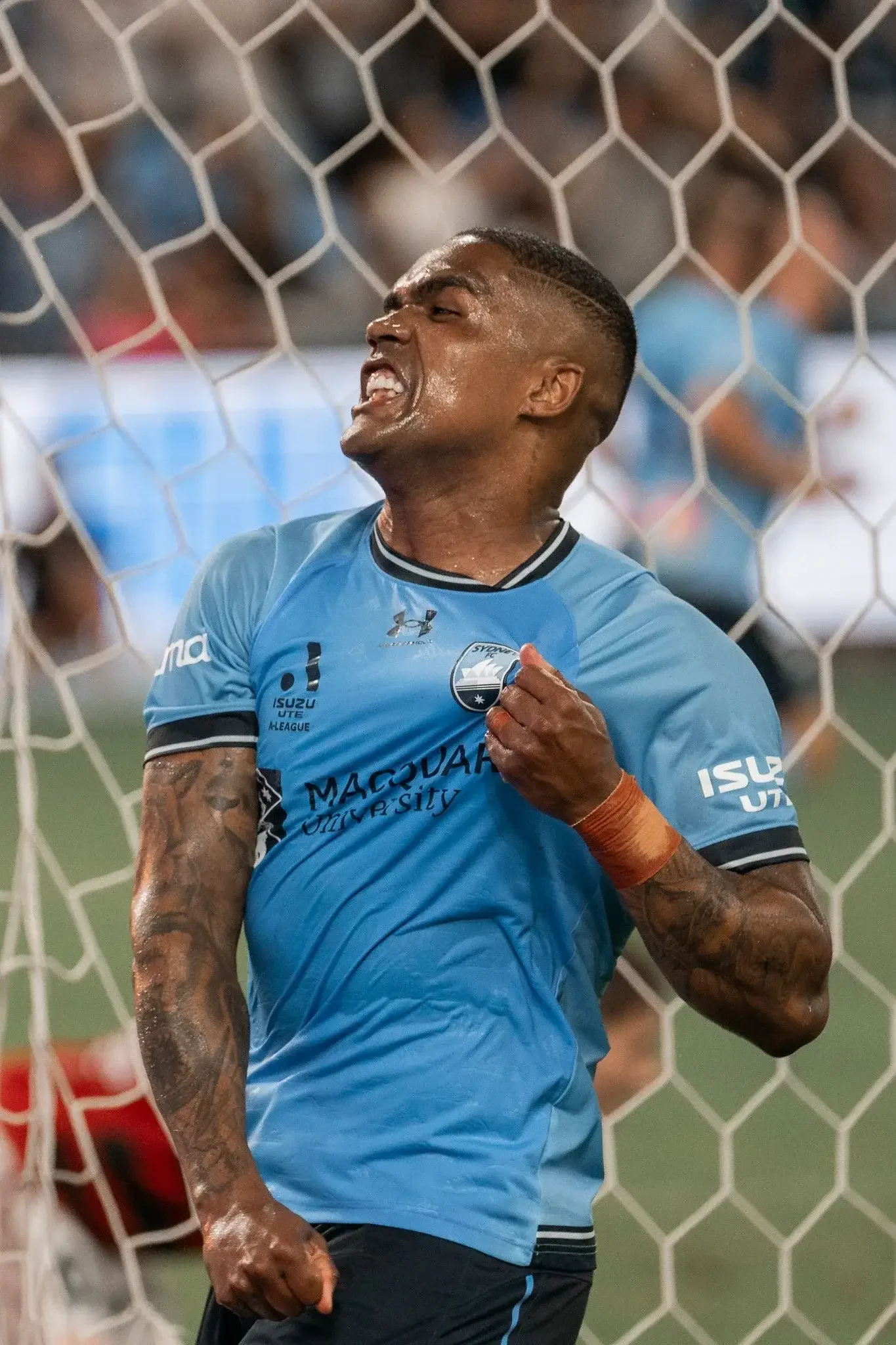 Goalkeeper beside the net